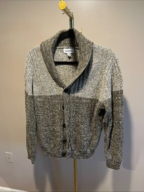 Goodfellow & Co Two-Tone Shawl Collar Cardigan in Cream and Olive
